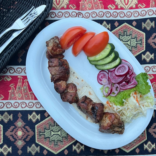 Pork neck kebab